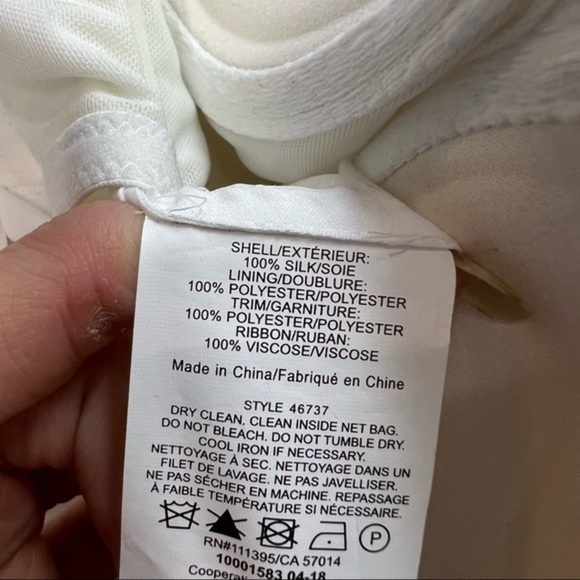 Tory Burch Christie Strapless Maxi Dress Size 4 White Black Silk Runway NWT - Picture 12 of 13